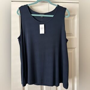 J. Jill Blue Tank Top with Scoop Neckline and Relaxed Fit